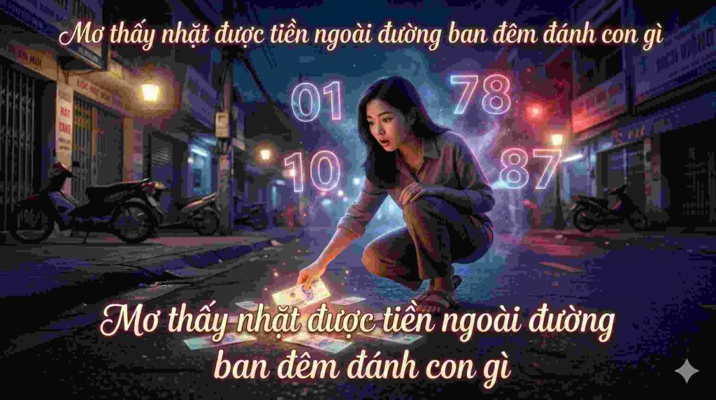 Mơ thấy nhặt được tiền ban đêm ngoài đường đánh con gì